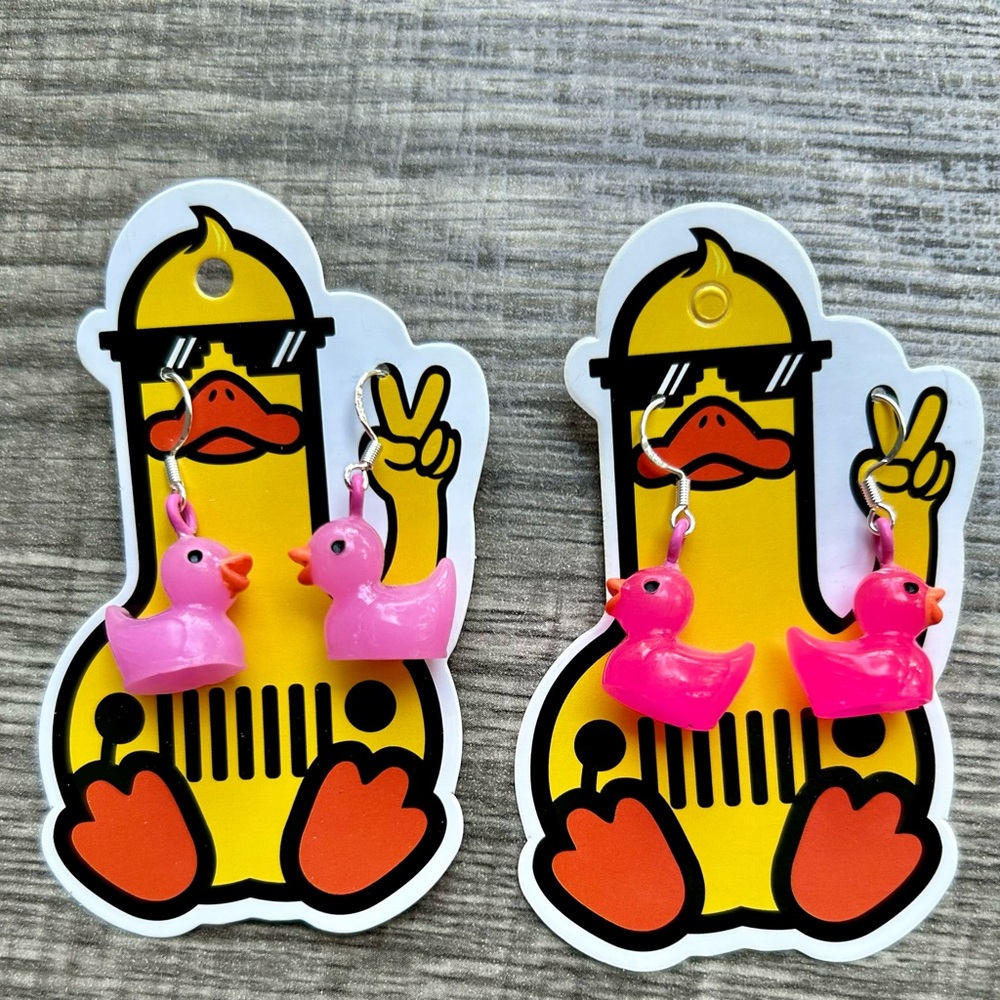 Jeep “You Been Ducked” Sterling Silver GLOW IN THE DARK!! Earrings.